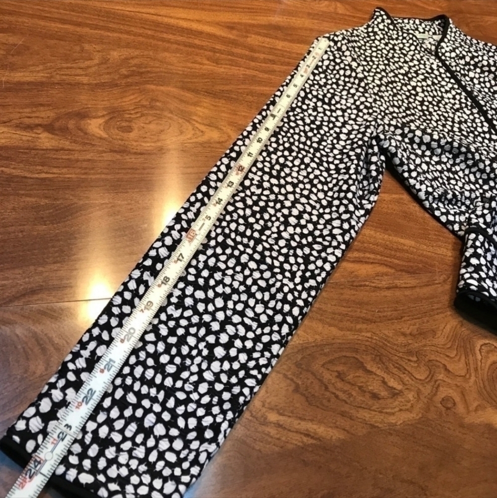 Laura Ashley Jacket Lightweight Searsucker Type Material Black White Medium - Picture 5 of 9